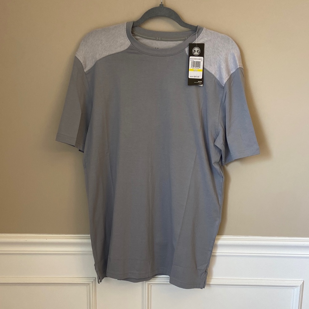 Under Armor Men’s Grey Performance Athletic Shirt, Medium, Gorpcore Athleisure
